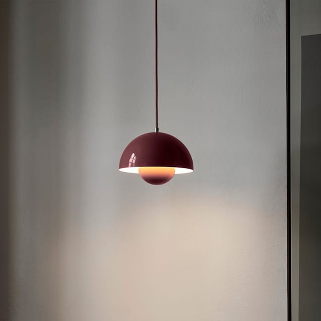 ScandiLight | Elegante Skandinavische Deckenlampe Weinrot Decorique.de