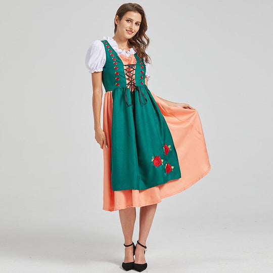Blütenwald | Damen-Midi-Dirndl – Natur & Tradition