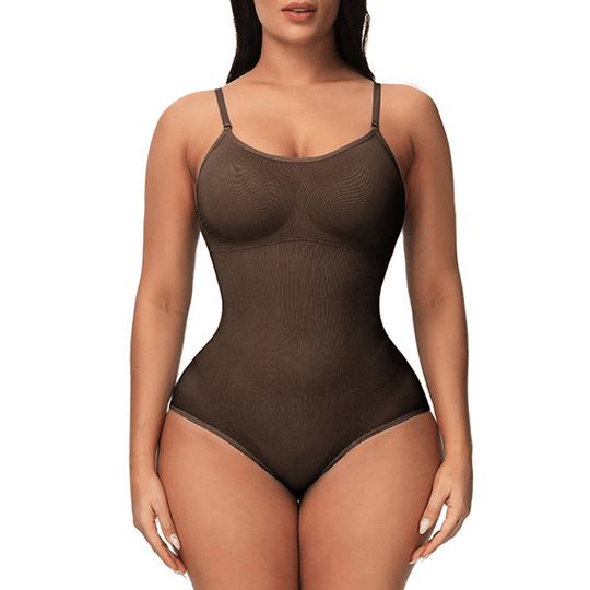 ShapeSuit | Eleganter formgebender Badeanzug für Damen Braun Decorique.de