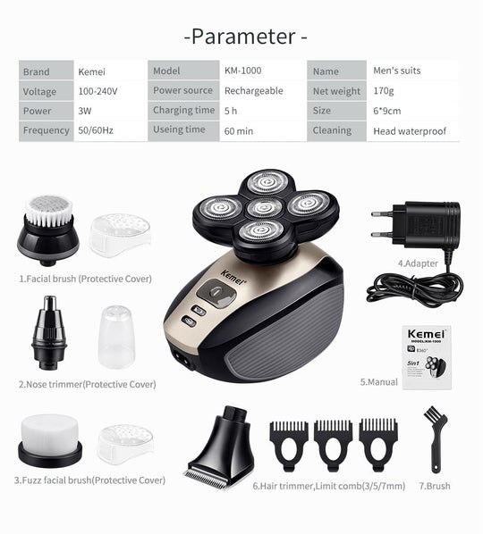 ShaveMaster | ShaverPro Elektrischer Kopfrasierer Decorique.de