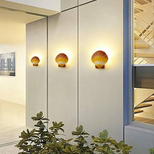 ShellaLux | Wasserdichte Wandbeleuchtung im modernen Stil Groß Bernstein Decorique.de