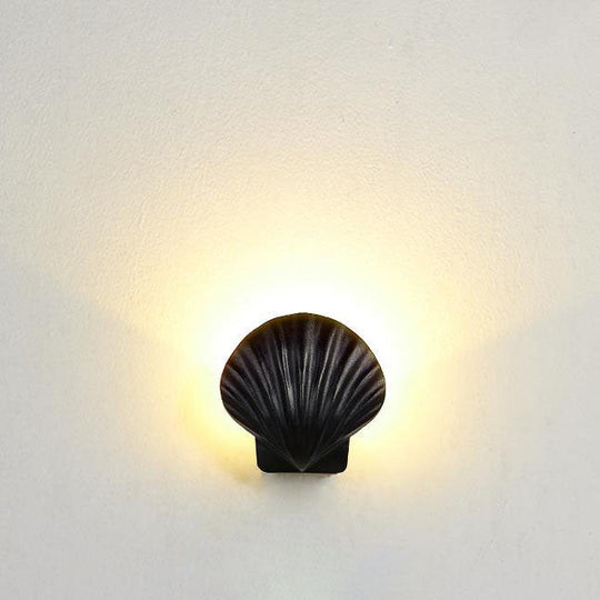 ShellaLux | Wasserdichte Wandbeleuchtung im modernen Stil Groß Schwarz Decorique.de