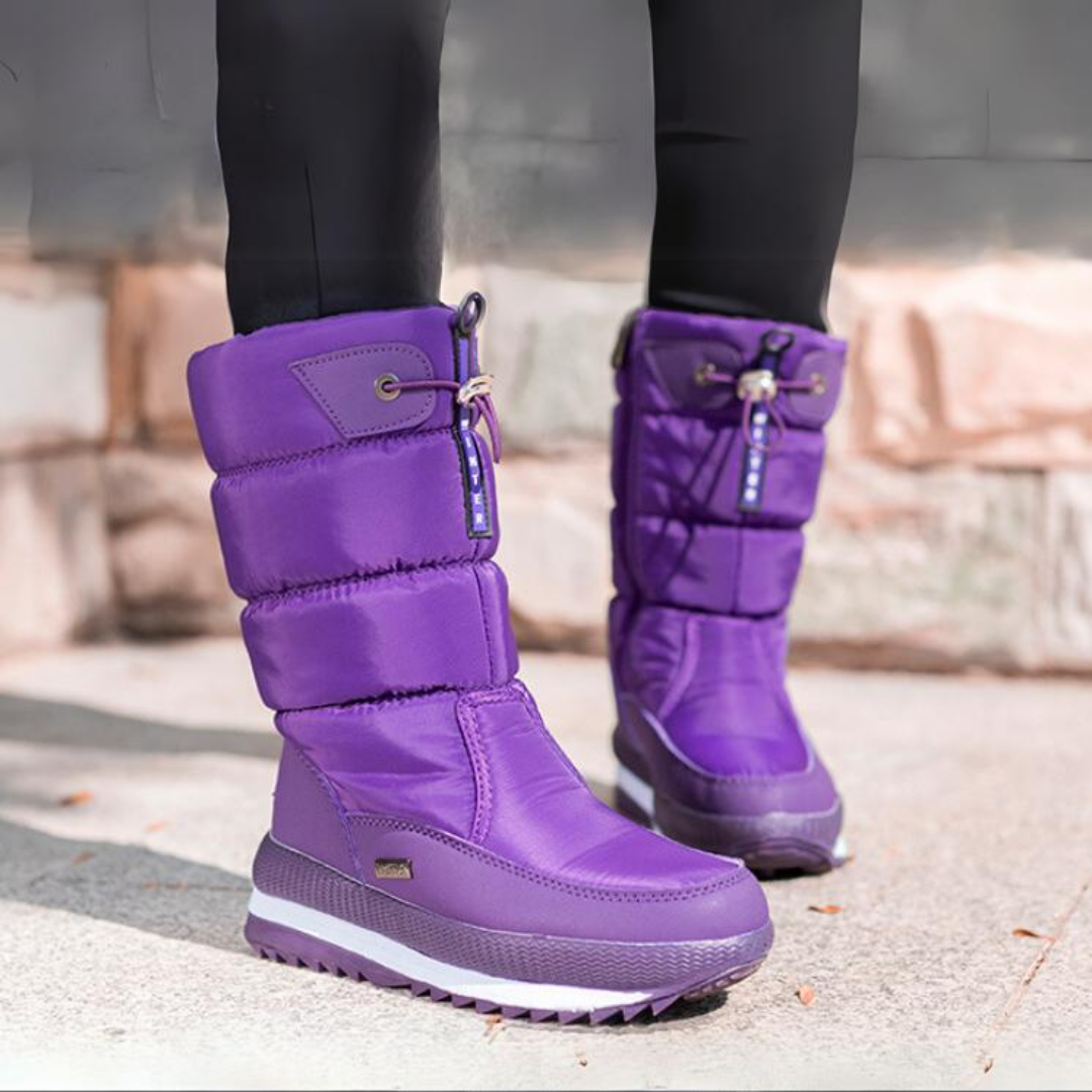Shiela | Wasserdichte Stiefel – Warmer Fellkomfort Lila Decorique.de