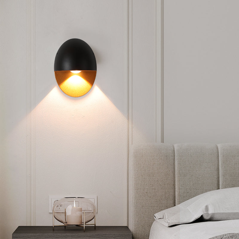 ShineLoop | Aluminium-Außenleuchte in Ovalform Schwarz + Gold 110V-120V für US CA Decorique.de