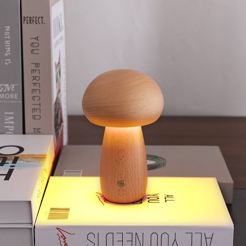 ShroomAura | Portobello Nachtlampe Nadelholz Groß Decorique.de