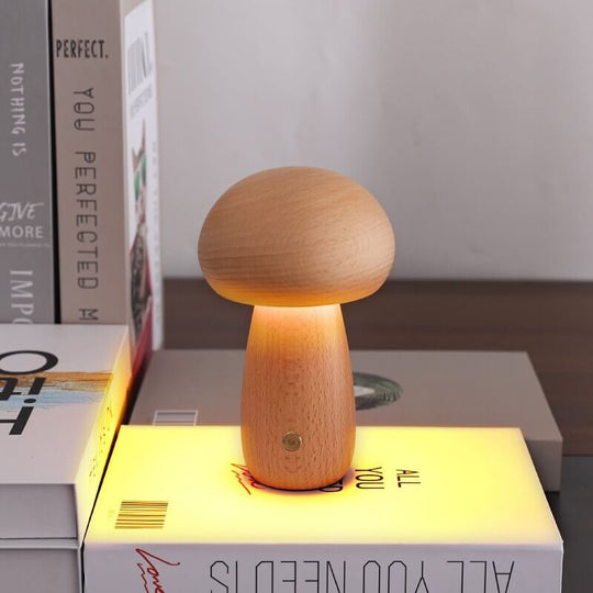 ShroomAura | Portobello Nachtlampe Nadelholz Groß Decorique.de