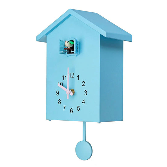 SilentCucu | Elegante Kuckucksuhr mit Lautlos-Funktion Blau Decorique.de