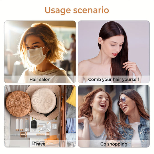 SilkBreeze | 7-in-1 Haarstyler mit Diffusor & Air Curling Wand Decorique.de