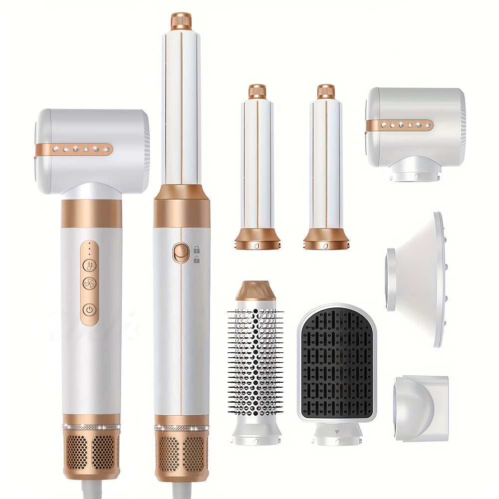 SilkBreeze | 7-in-1 Haarstyler mit Diffusor & Air Curling Wand Weiß Decorique.de