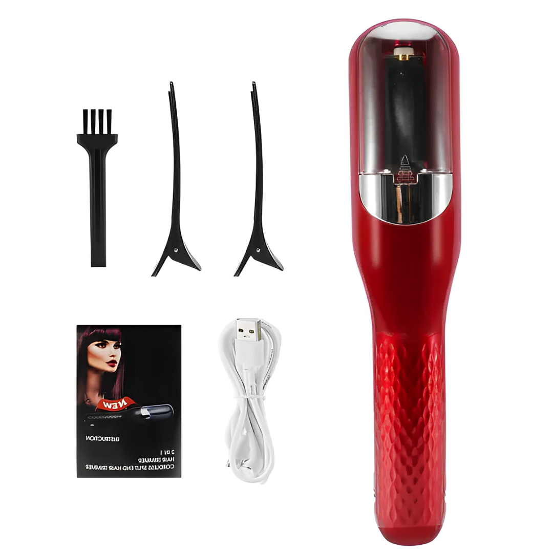 SilkEdge | Advance Split-End-Trimmer Pro für perfekte Abschlüsse Rot Decorique.de