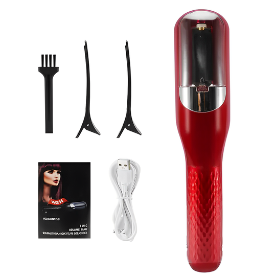 SilkEdge | Advance Split-End-Trimmer Pro für perfekte Abschlüsse Rot Decorique.de
