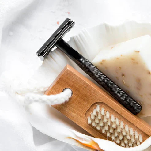 SilkLady | Premium Rasiermesser mit Basis Schwarzer Rasierer + Basis Decorique.de