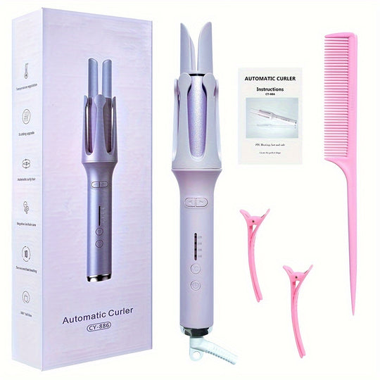 SilkWave | Automatischer Lockenstab in Rosa mit Smart Timer & Sensor Lila Decorique.de