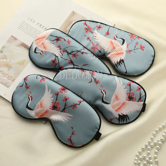SilkyCrane | Bedruckte Schlafmaske Decorique.de