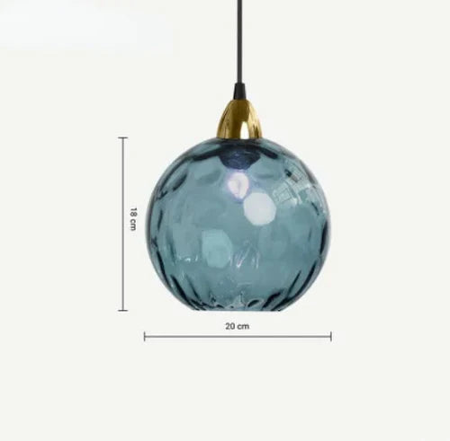 SilvaGlobe | Glas Kugel Hängeleuchte Blau Decorique.de