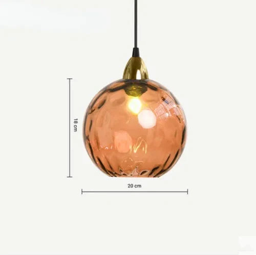 SilvaGlobe | Glas Kugel Hängeleuchte Orange Decorique.de