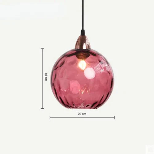 SilvaGlobe | Glas Kugel Hängeleuchte Rosenfeuer Decorique.de