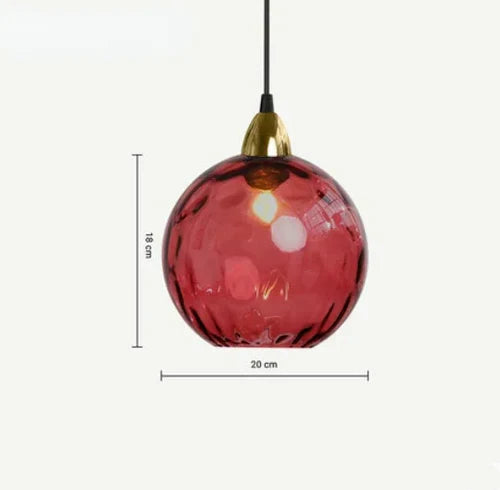 SilvaGlobe | Glas Kugel Hängeleuchte Rot Decorique.de