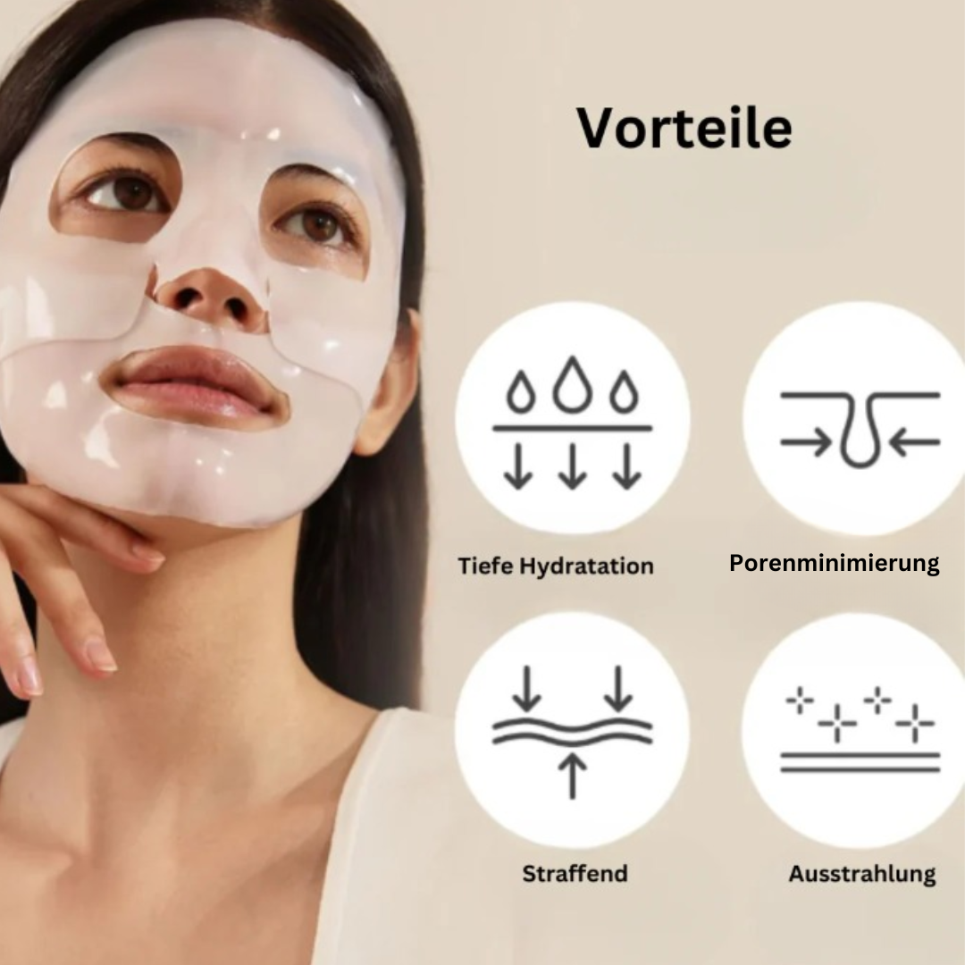 SkinGlow | Feuchtigkeitsspendende & Anti-Aging Kollagen Maske Decorique.de