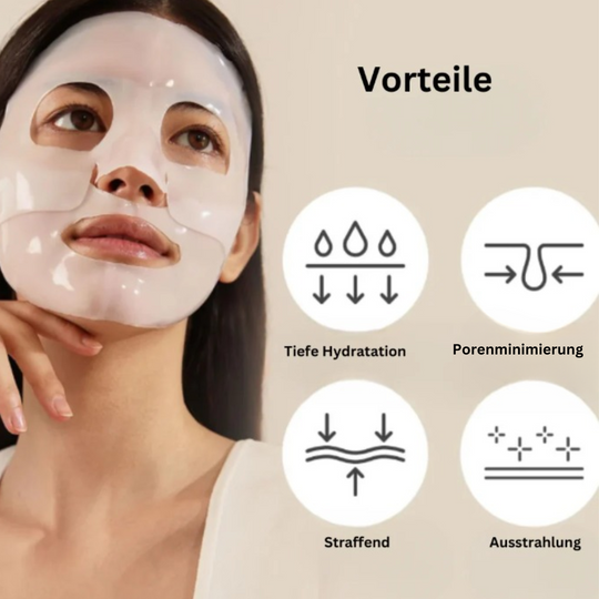 SkinGlow | Feuchtigkeitsspendende & Anti-Aging Kollagen Maske Decorique.de