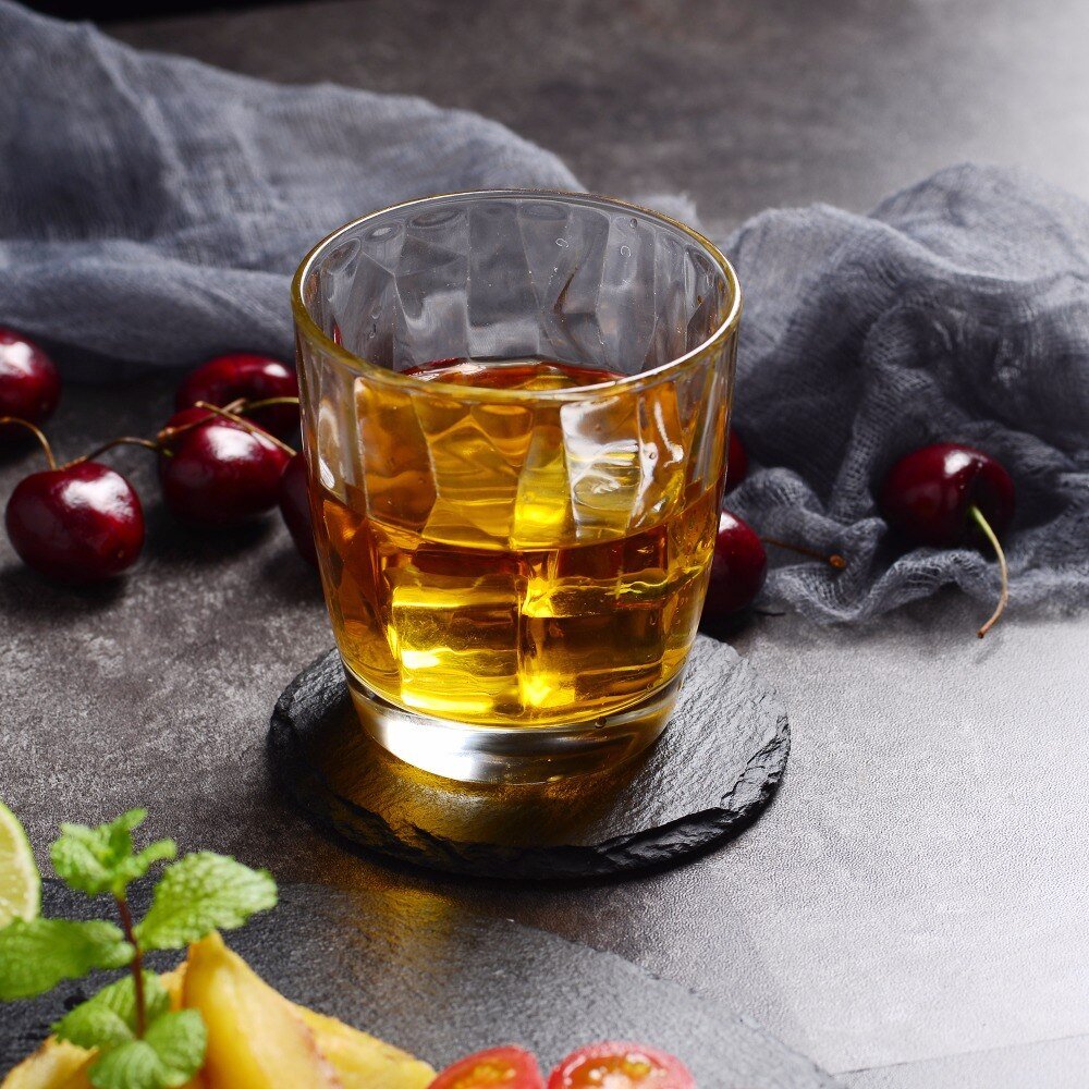 SlateSet | 16 Stück Runde Naturschiefer-Untersetzer und Platzsets Decorique.de