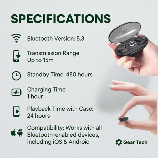 SleepPods | Schlafkopfhörer – Drahtlose Ohrhörer für Seitenschläfer Decorique.de