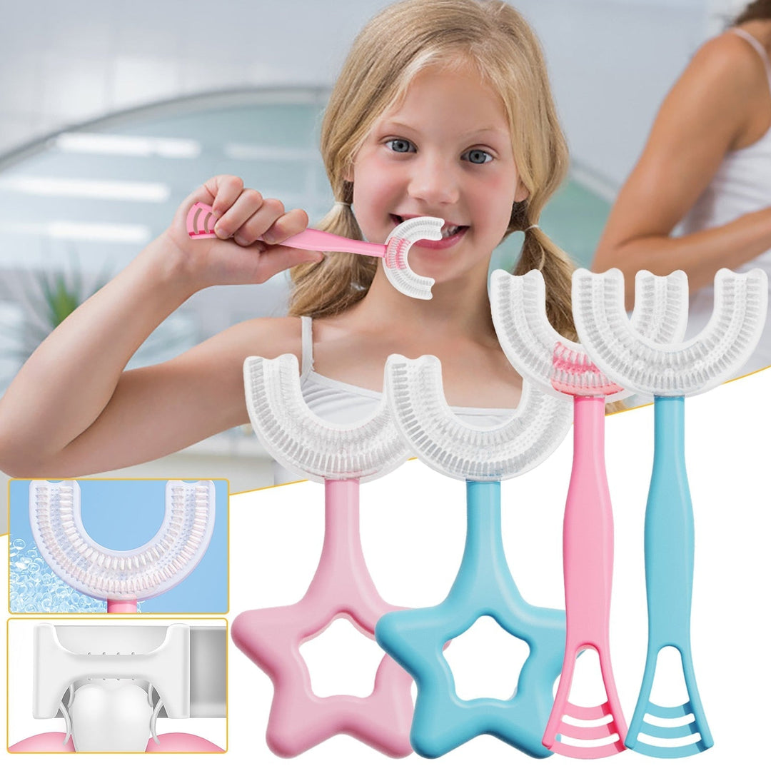 SmileBrush | Effiziente U-förmige Kinderzahnbürste B Blau Decorique.de