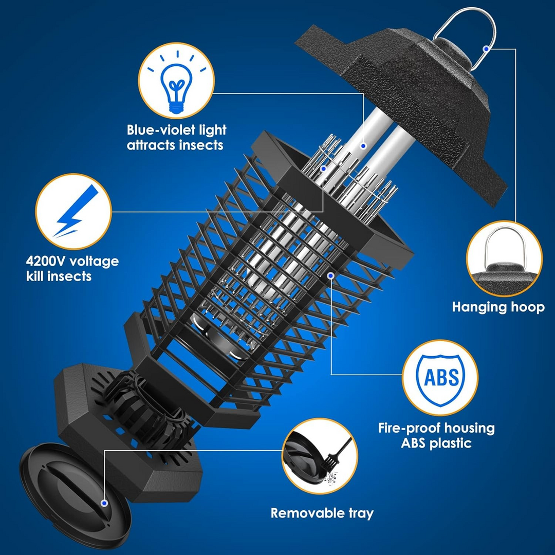 BuzzKill | Elektrische Mückenlampe mit 3500V Netzschutz
