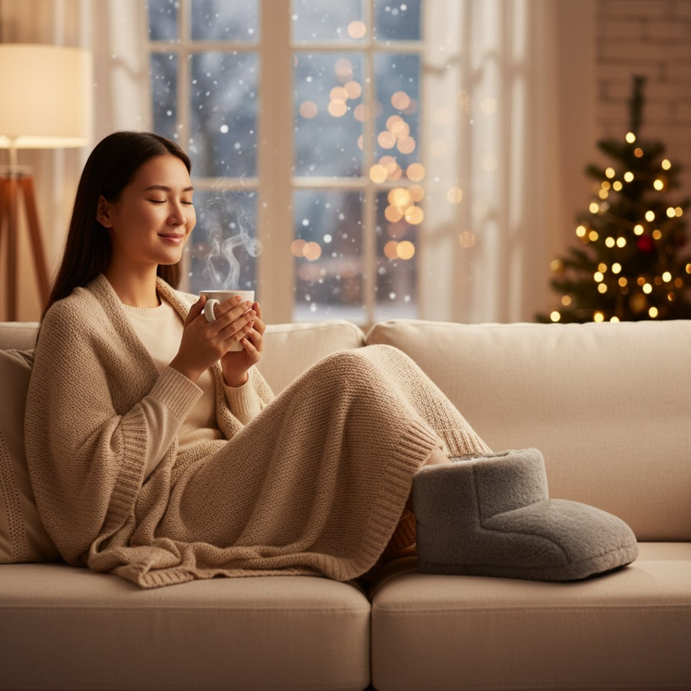 SnoozeFeet | Drahtloser Elektrischer Fußwärmer mit 3 Heizstufen Decorique.de
