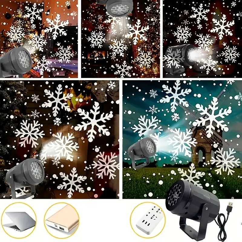 SnowMagic | Schneeflocken-Projektor – Innen/Außen LED Schneefall Decorique.de