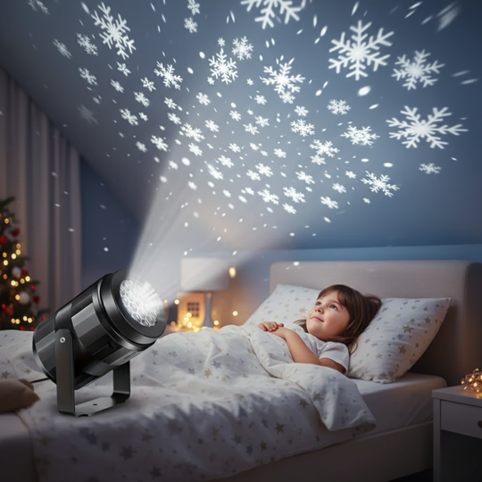 SnowMagic | Schneeflocken-Projektor – Innen/Außen LED Schneefall Decorique.de