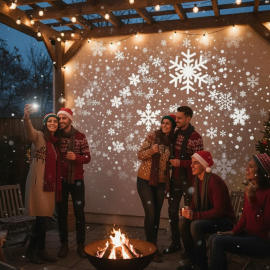 SnowMagic | Schneeflocken-Projektor – Innen/Außen LED Schneefall Decorique.de
