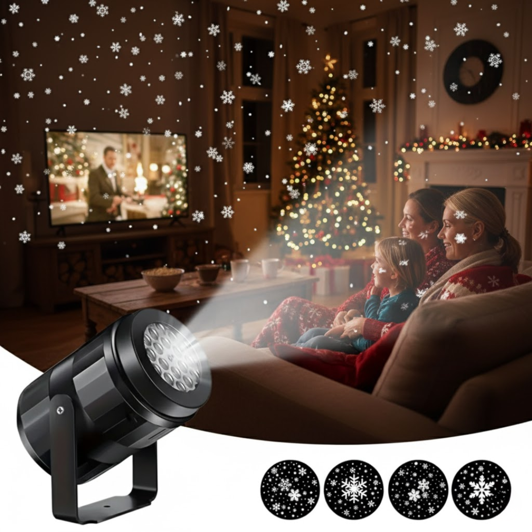 SnowMagic | Schneeflocken-Projektor – Innen/Außen LED Schneefall Decorique.de