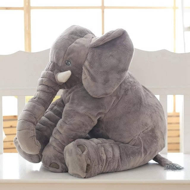 SnugBuddy | Weiches Elefanten-Kuschelkissen für Babys 40cm Grau Decorique.de