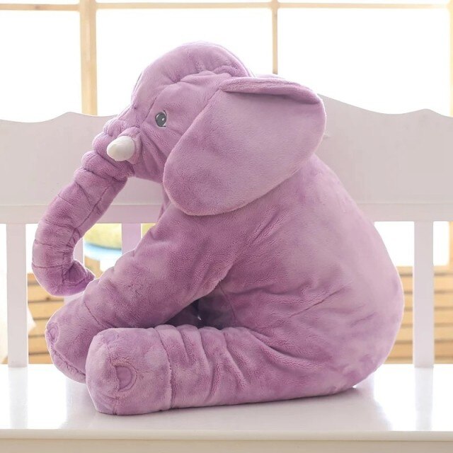 SnugBuddy | Weiches Elefanten-Kuschelkissen für Babys 40cm Lila Decorique.de