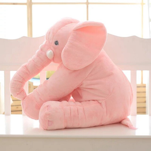 SnugBuddy | Weiches Elefanten-Kuschelkissen für Babys 40cm Rosa Decorique.de