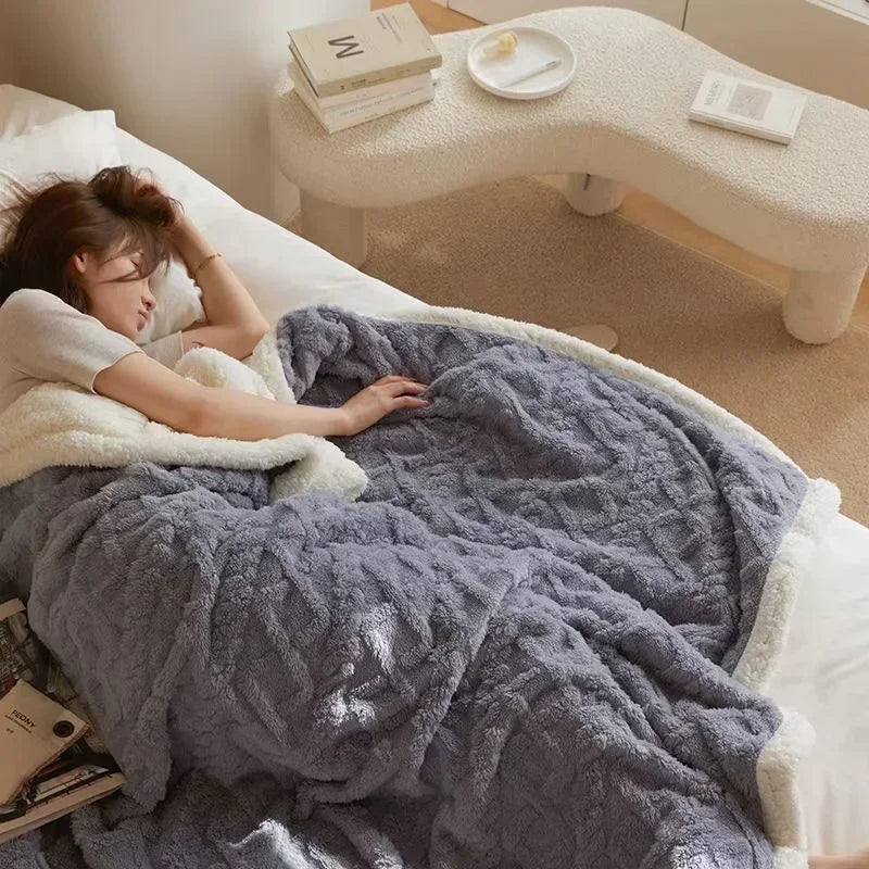 SnugNest | Ultimativ weiche Luxus-Fleece-Decke Blau Decorique.de