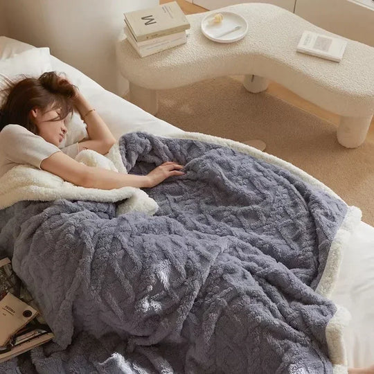 SnugNest | Ultimativ weiche Luxus-Fleece-Decke Blau Decorique.de