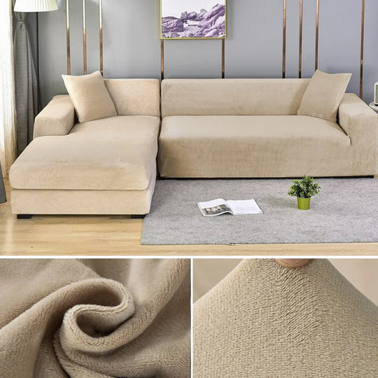 SofaEase | Pflegeleichter Stretch-Sofabezug Beige Decorique.de