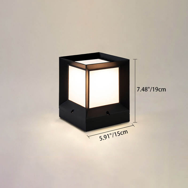 SolarBrick | Einfache quadratische LED Solar Außen wasserdichte Rasenzaunlampe Decorique.de