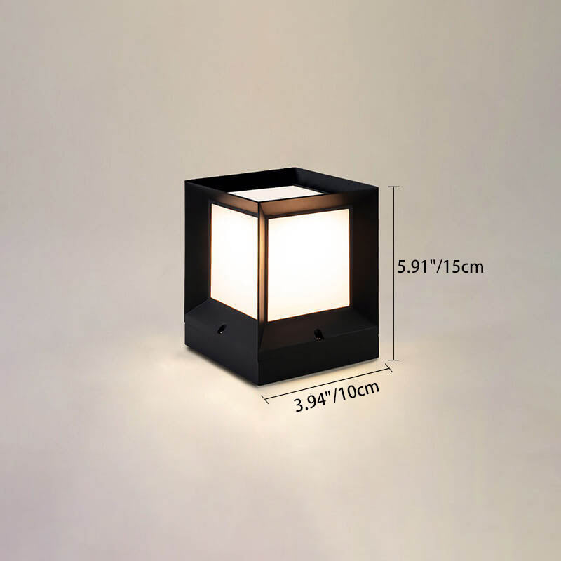 SolarBrick | Einfache quadratische LED Solar Außen wasserdichte Rasenzaunlampe Decorique.de