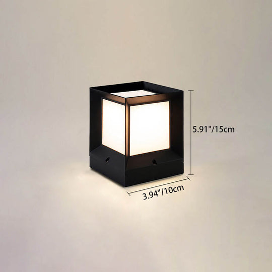 SolarBrick | Einfache quadratische LED Solar Außen wasserdichte Rasenzaunlampe Decorique.de