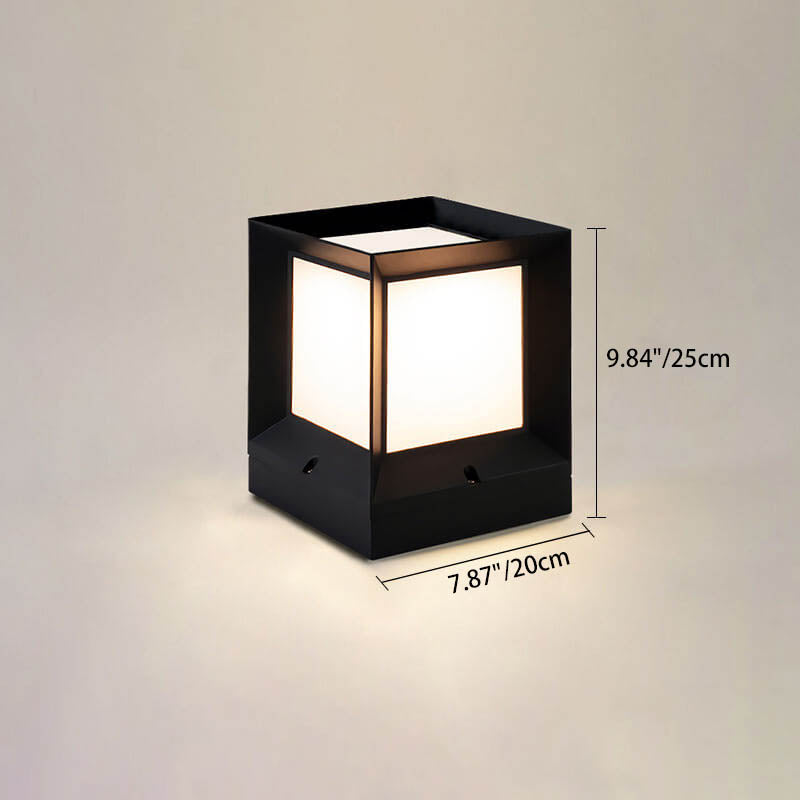 SolarBrick | Einfache quadratische LED Solar Außen wasserdichte Rasenzaunlampe Decorique.de