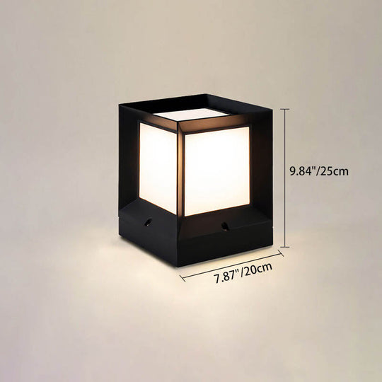 SolarBrick | Einfache quadratische LED Solar Außen wasserdichte Rasenzaunlampe Decorique.de