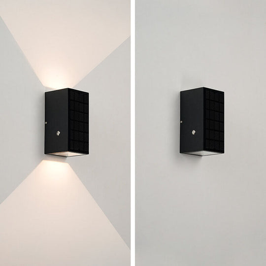 SolarEdge | Rechteckige Solarleuchte für Außenwände Decorique.de