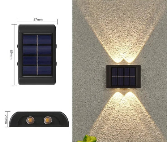 SolarFlare | Solarbetriebene Außenwandleuchte 4 LEDS Decorique.de
