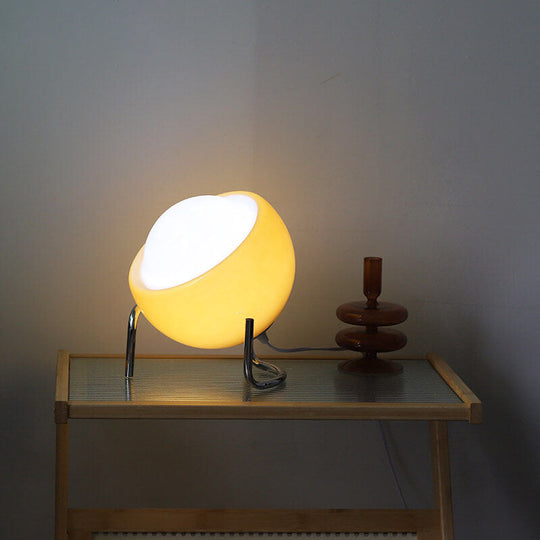 SolarMuse | Nordic Vintage Planet Orange Glas Metall 1-Licht Tischlampe Decorique.de