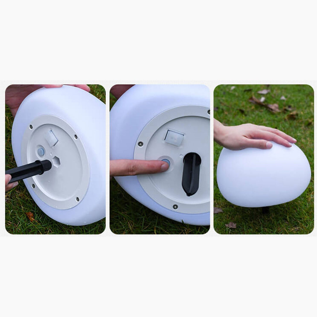 SolLumina | Solarbetriebene wasserdichte PE-sphärische LED-Außendekoleuchte Decorique.de