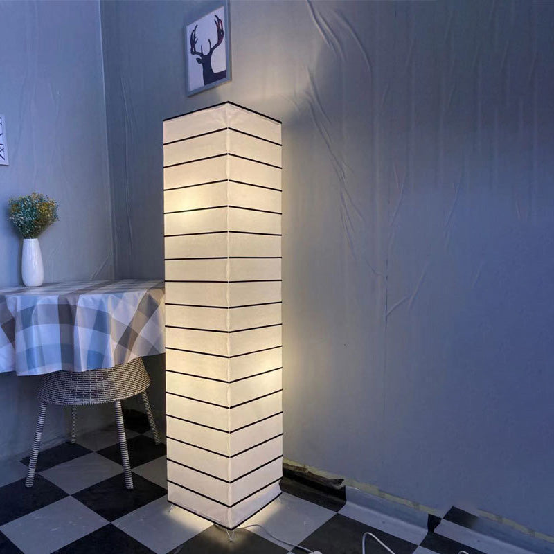 SomaGlow | Design-Stehleuchte aus Papier für Wohnzimmer C - Schwarzer Lampenschirm 230V Decorique.de