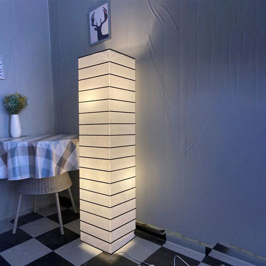 SomaGlow | Design-Stehleuchte aus Papier für Wohnzimmer C - Schwarzer Lampenschirm 230V Decorique.de
